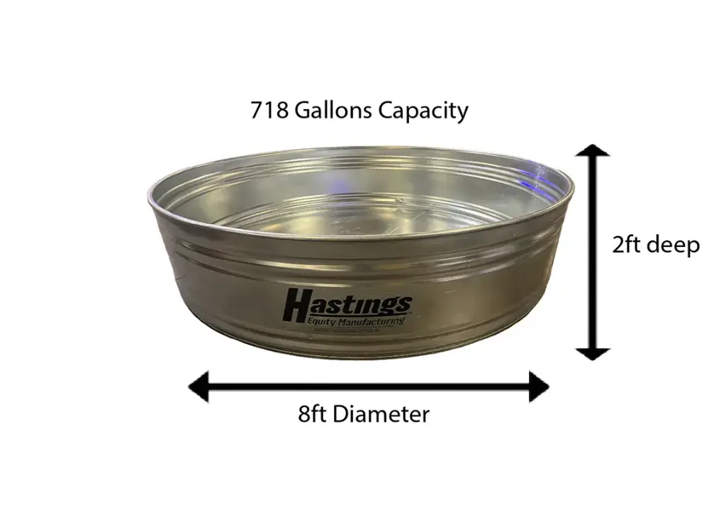 2' Deep 8' Round Stock Tank (Rental)